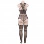 Women's sexy exotic lingerie cut-out crotchless fishnets body stocking #H3238