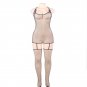 Women's sexy exotic lingerie cut-out crotchless fishnets body stocking #H3239