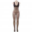 Women's sexy exotic lingerie cut-out crotchless fishnets body stocking #H3249