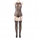 Women's sexy exotic lingerie cut-out crotchless fishnets body stocking #H3370