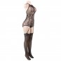 Women's sexy exotic lingerie cut-out crotchless fishnets body stocking #H3370