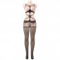 Women's sexy exotic lingerie cut-out crotchless fishnets body stocking #H3371