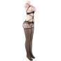 Women's sexy exotic lingerie cut-out crotchless fishnets body stocking #H3371