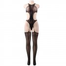 Women's sexy exotic lingerie cut-out crotchless fishnets body stocking #H3372