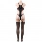 Women's sexy exotic lingerie cut-out crotchless fishnets body stocking #H3372