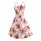 Women's causal sleeveless floral adjustable straps dress #JY12280