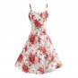 Women's causal sleeveless floral adjustable straps dress #JY12280