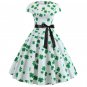 Women's summer clothing retro short sleeve floral midi dress #JY13072
