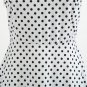 Women's summer halter-neck polka dots printed midi dress White #JY12524