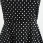 Women's summer halter-neck polka dots printed midi dress Black #JY12524