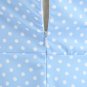 Women's summer halter-neck polka dots printed midi dress Light Blue #JY12524