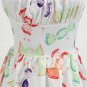 Women's fashion short sleeve square collar printed midi dress #JY13946
