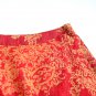 Summer chiffon side zipper A-line Skirt Red J14