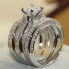 Victoria Wieck Princess Cut Brand Jewelry 925 Sterling Silver White Clear 5A CZ