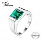 JewelryPalace Nano Russian Green Created Emerald Ring For Men Solid 925 Sterling