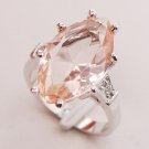 Morganite Women 925 Sterling Silver Ring F733 Size 6 7 8 9 10