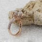 4CT Lotus Shape ring Synthetic Diamonds Ring Engagement Jewelry For Women Solid