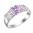 beautiful purple zircon Wholesale 925 jewelry silver plated ring ,fashion jewelr