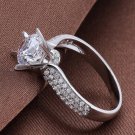 925 Sterling Silver love rings with crown 1.25 carat Cubic Zircon wedding Rings