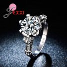 JEXXI Vintage Design Big Shiny Round CZ Crystal  Elegant Wedding Engagement 925