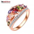 LZESHINE 2016 New Arrival Multicolor Fashionable Ring for Women Rose Gold Color