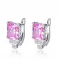JQUEEN Genuine Big Gem Stud Earrings for Women Solid 925 Sterling Silver 19.6 ct