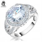 ORSA JEWELS Fashion Big Size 4 ct Round and Arrow Cut Cubic Zircon Wedding Ring