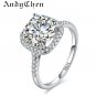 AndyChen Silver Color Wedding Ring for Women AAA Zircon Jewelry Bague Bijoux Fem