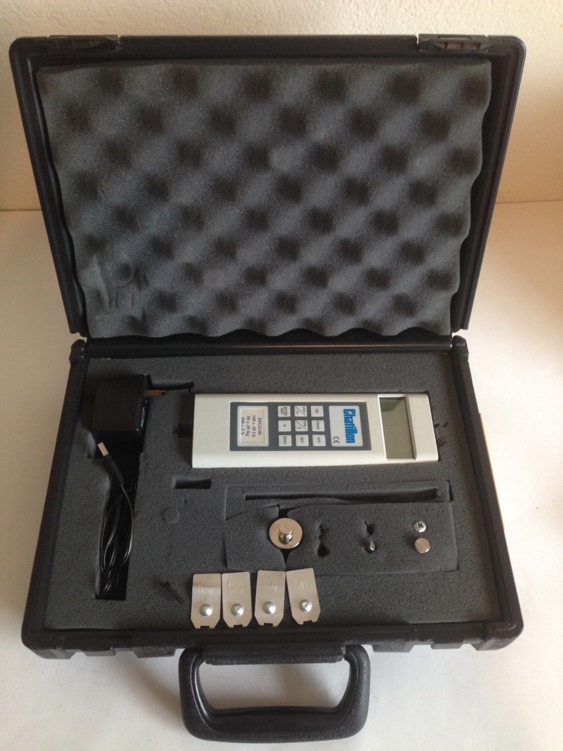 Chatillon DFGS100 Digital Force Gauge Set w/Case, 100 x 0.05lb