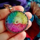 Rainbow Chakra Quartz 925 Silver Necklace