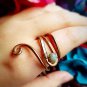 Labradorite Boho Adjustable Copper Ring