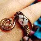 Moonstone Adjustable Copper Ring