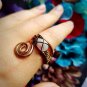 Moonstone Adjustable Copper Ring