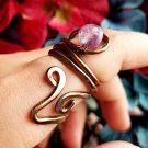 Fluorite Copper Adjustable Boho Ring