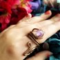 Fluorite Copper Adjustable Boho Ring