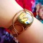 Labradorite Copper Cuff Bangle Bracelet