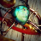 Labradorite Moon Copper Necklace