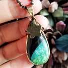 Quartz and Pyrite Star Brass Pendant