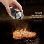 7Pcs/Set Rotating Stainless Steel Cruet Condiment Spice Jars Set Salt and Pepper