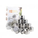 12pcs Spice Stainless Steel Magnetic Cruet Set For Spice Contains pens stickers