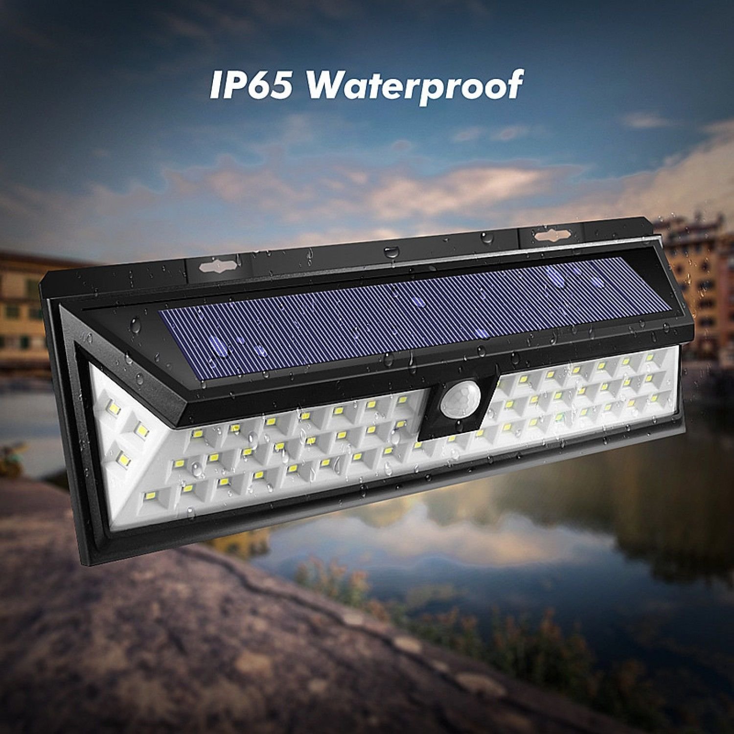Mising Waterproof 54 LED Solar Light 2835 SMD White Solar Power Outdoor Garden