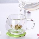 Transparent Clear Glass Milk Mug Water Coffee Tea Cup With Tea Infuser Filter
