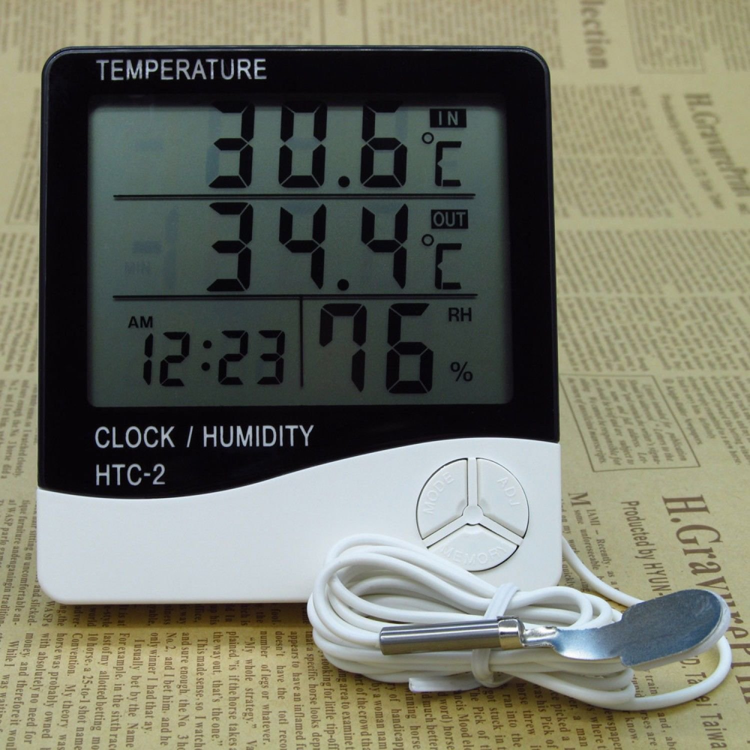 Digital LCD Thermometer Hygrometer Electronic HTC-2 Temperature Humidity Meter