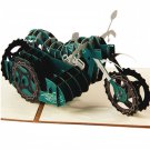 Greeting 3D Cards Motorcycle Birthday Easter Thank You Christmas Gift Hot
