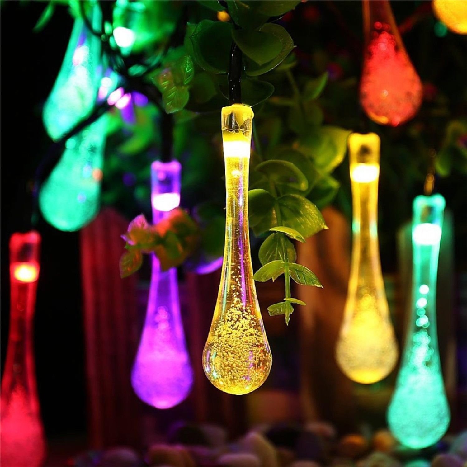 Premium Quality 6m 30 LED Solar Christmas Lights 8 Modes  Waterproof Water Drop