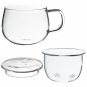320ML Clear Heat Resistant Teapot Tea Cup Coffee Cup With Tea Infuser Filter Lid