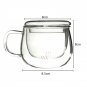 320ML Clear Heat Resistant Teapot Tea Cup Coffee Cup With Tea Infuser Filter Lid