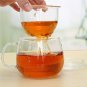 320ML Clear Heat Resistant Teapot Tea Cup Coffee Cup With Tea Infuser Filter Lid