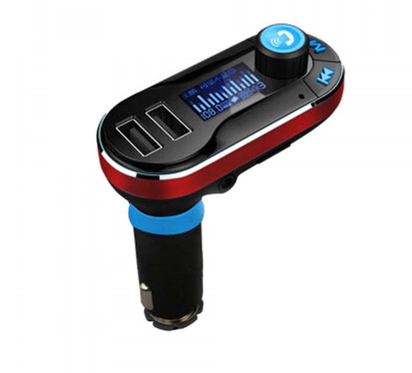 Bluetooth Car Kit FM Transmitter With Dual 2.1A USB SD LCD for A2DP Cigarette
