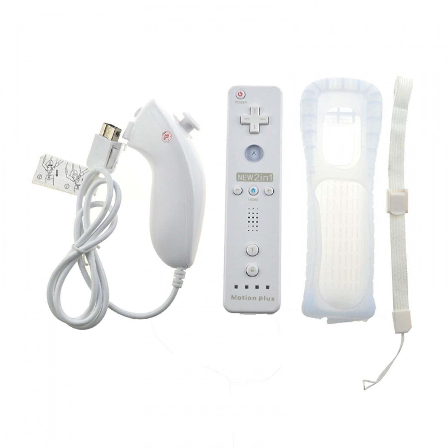 2in1 Wireless Controle Built In Motion Plus Remote Controller For Nintend